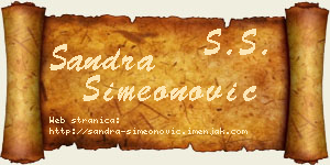 Sandra Simeonović vizit kartica